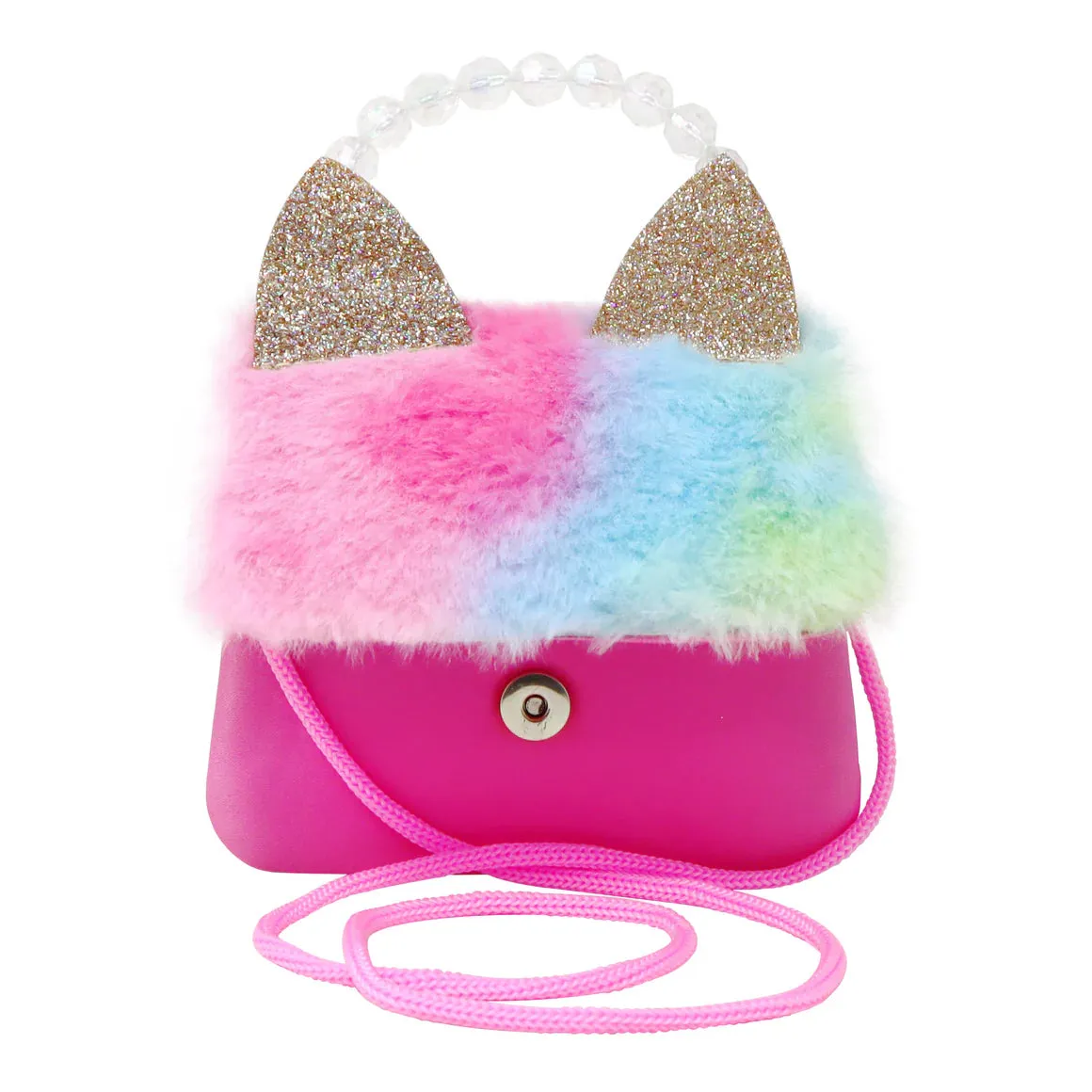 PINK POPPY FLUFFY CAT HANDBAG