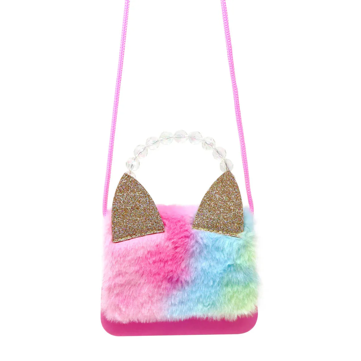 PINK POPPY FLUFFY CAT HANDBAG