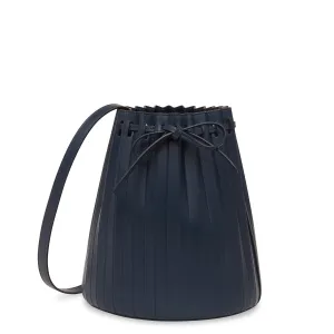 Pleated Bucket Bag - Blu