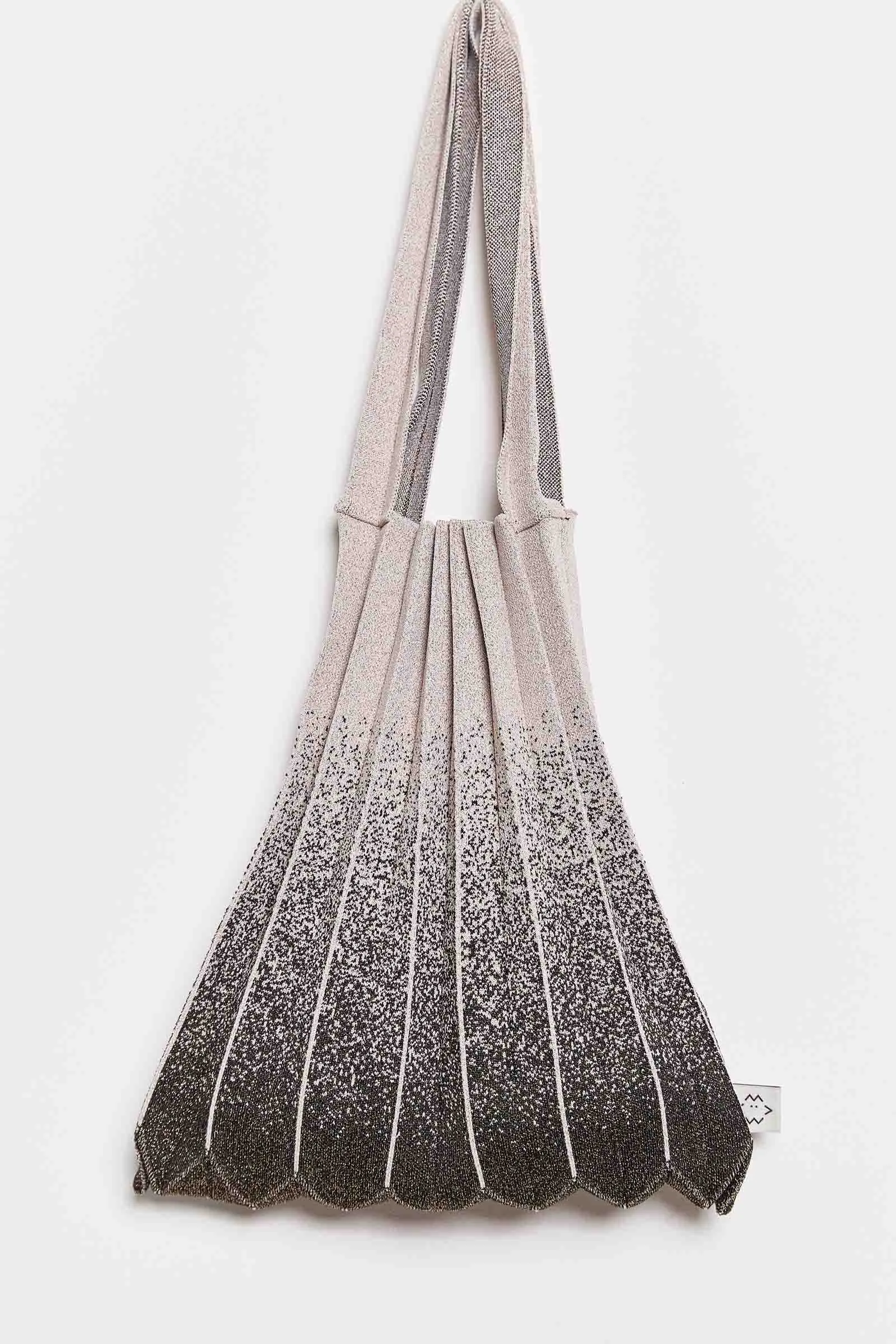 PLEATSMAMA glitter shoulder bag