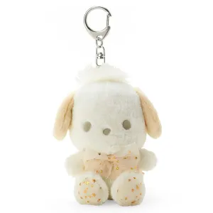 Pochacco Fluffy Plush Keychain: White Gold