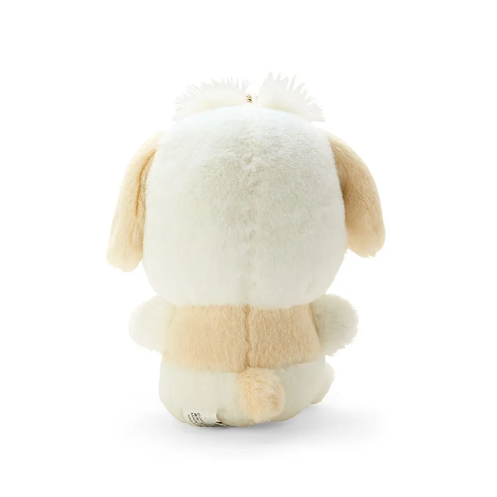 Pochacco Fluffy Plush Keychain: White Gold