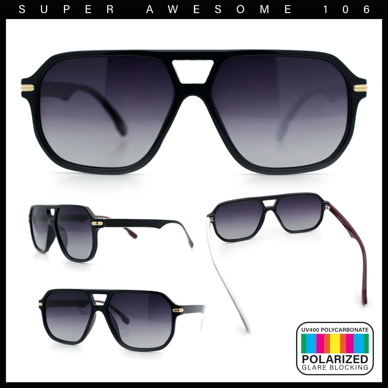 Polarized Luxury Sporty Mens Racer Plastic Gentlemanly Fashion Sunglasses