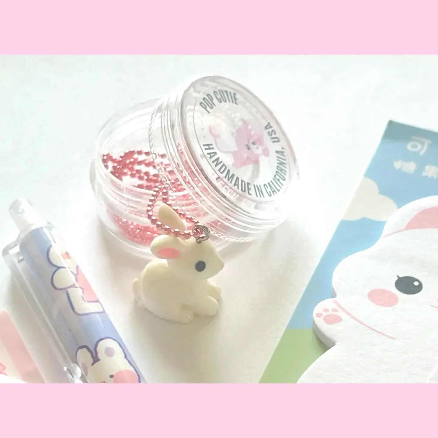 Pop Cutie Bunny Stationery/Toy/Necklace Gift Set