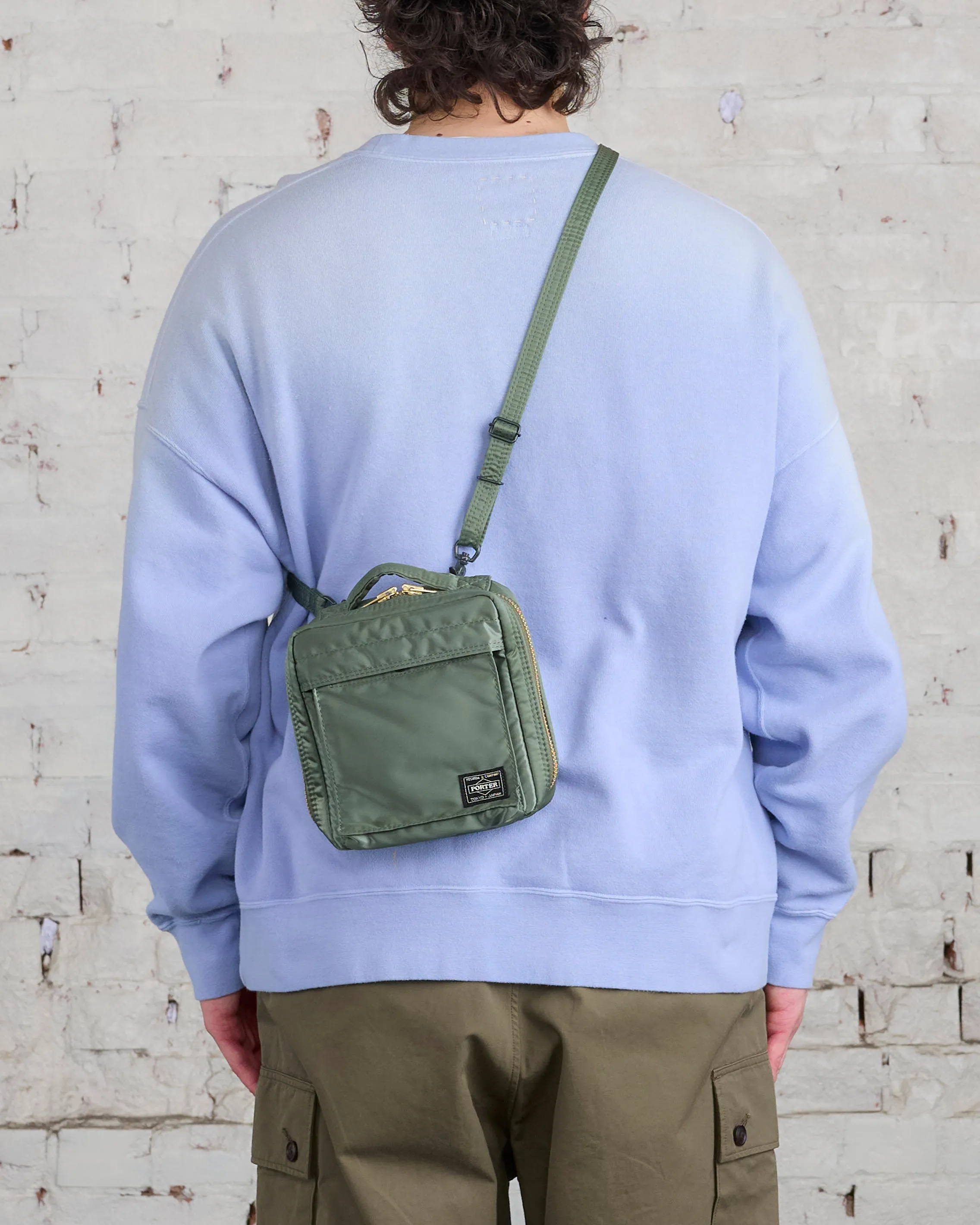 Porter Tanker Square Shoulder Bag Sage Green