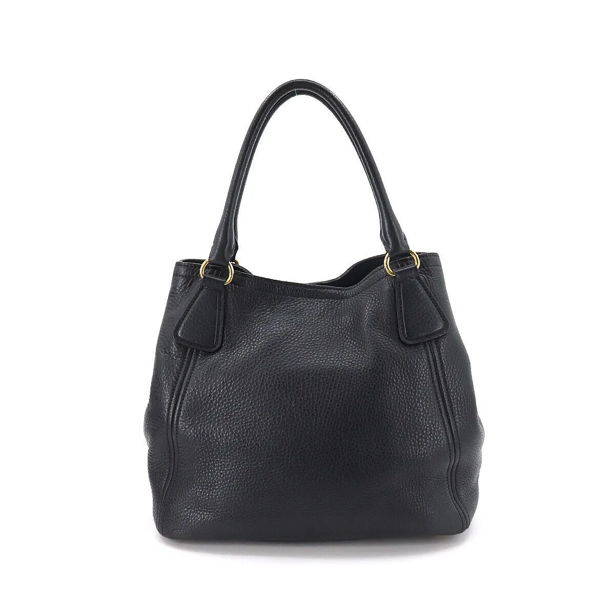 PRADA LEATHER VITELLO DAINO TOTE BAG