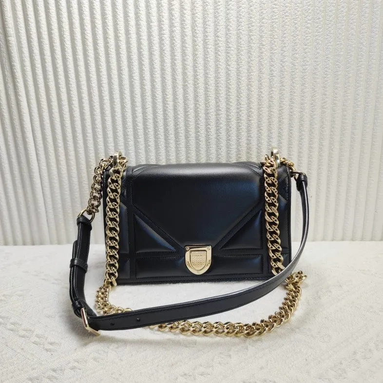 Preloved Dior Black Leather Shoulder Bag