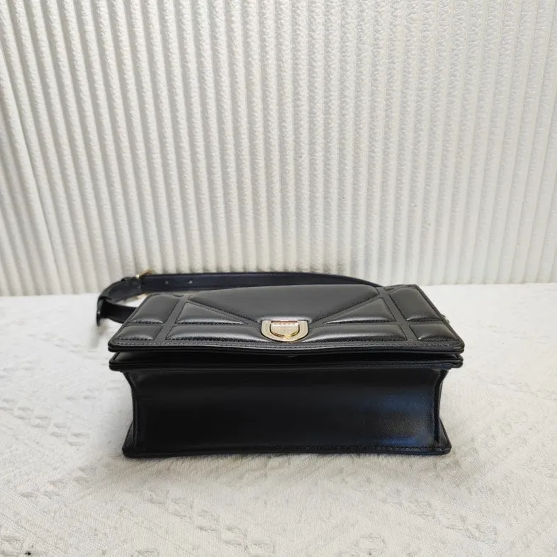 Preloved Dior Black Leather Shoulder Bag
