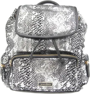 Premium Design Backpack for Women Convertible Travel Foil Leather Fashion Anti Theft Work Casual Ladies Shoulder Bags - White