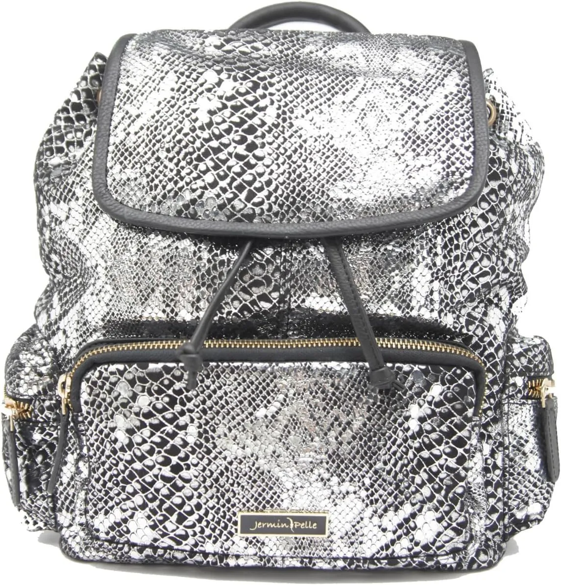 Premium Design Backpack for Women Convertible Travel Foil Leather Fashion Anti Theft Work Casual Ladies Shoulder Bags - White