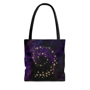 Premium Polyester Tote Bag - Galaxy #100 Swirl Stars | Small, Medium, or Large Tote Bag, Gift for Her, Graphic Tote Bag, Aesthetic Tote