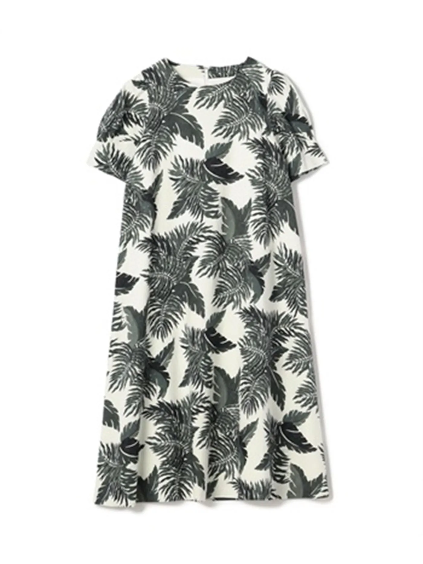 Princess Sleeve Leaf Print Dress