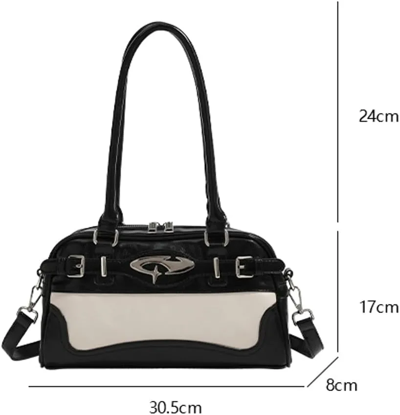 PU Leather Bag for Women Designer Casual Crossbody Tote Shoulder Bag Stylish Portable Purse Hobo Handbag
