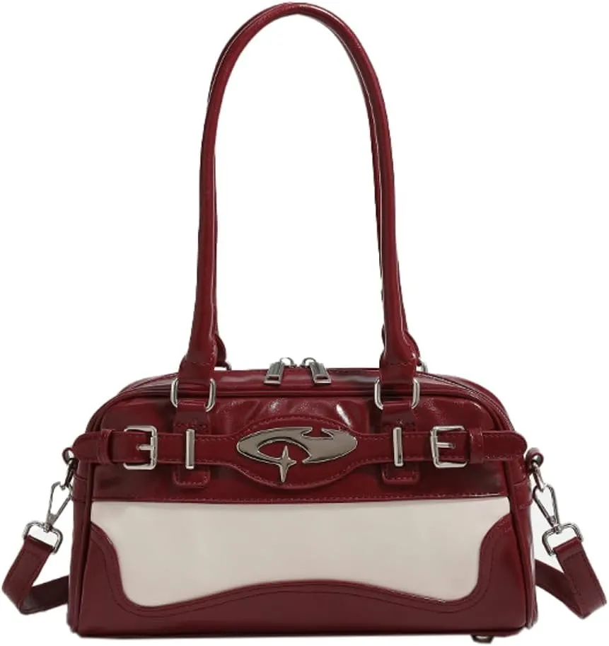PU Leather Bag for Women Designer Casual Crossbody Tote Shoulder Bag Stylish Portable Purse Hobo Handbag
