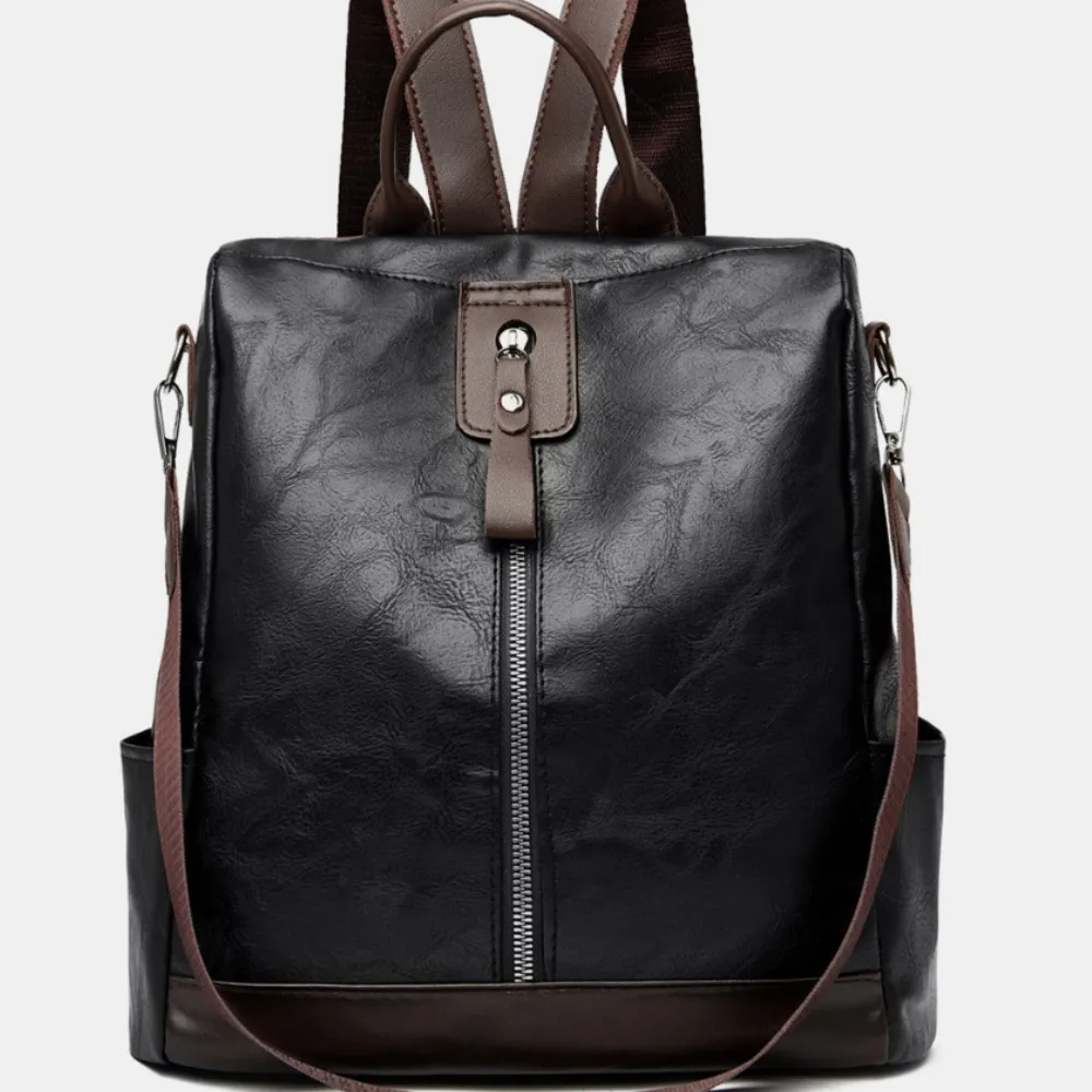 PU Leather Large Backpack Bag