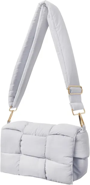 Puffer Crossbody Bags for Women Trendy Quilted Shoulder Bag Small Puffy Lightweight Purses with Adjustable Strap