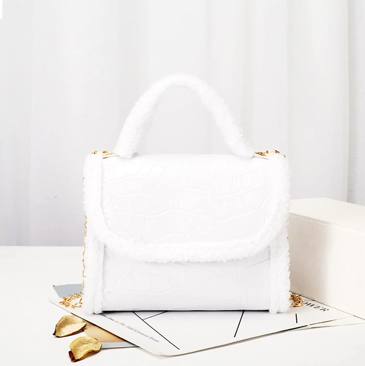 Purses for Women Crossbody Anti Theft Waterproof Nylon Crossbody Bags for Woman Trendy Luxury Travel Bag(White)