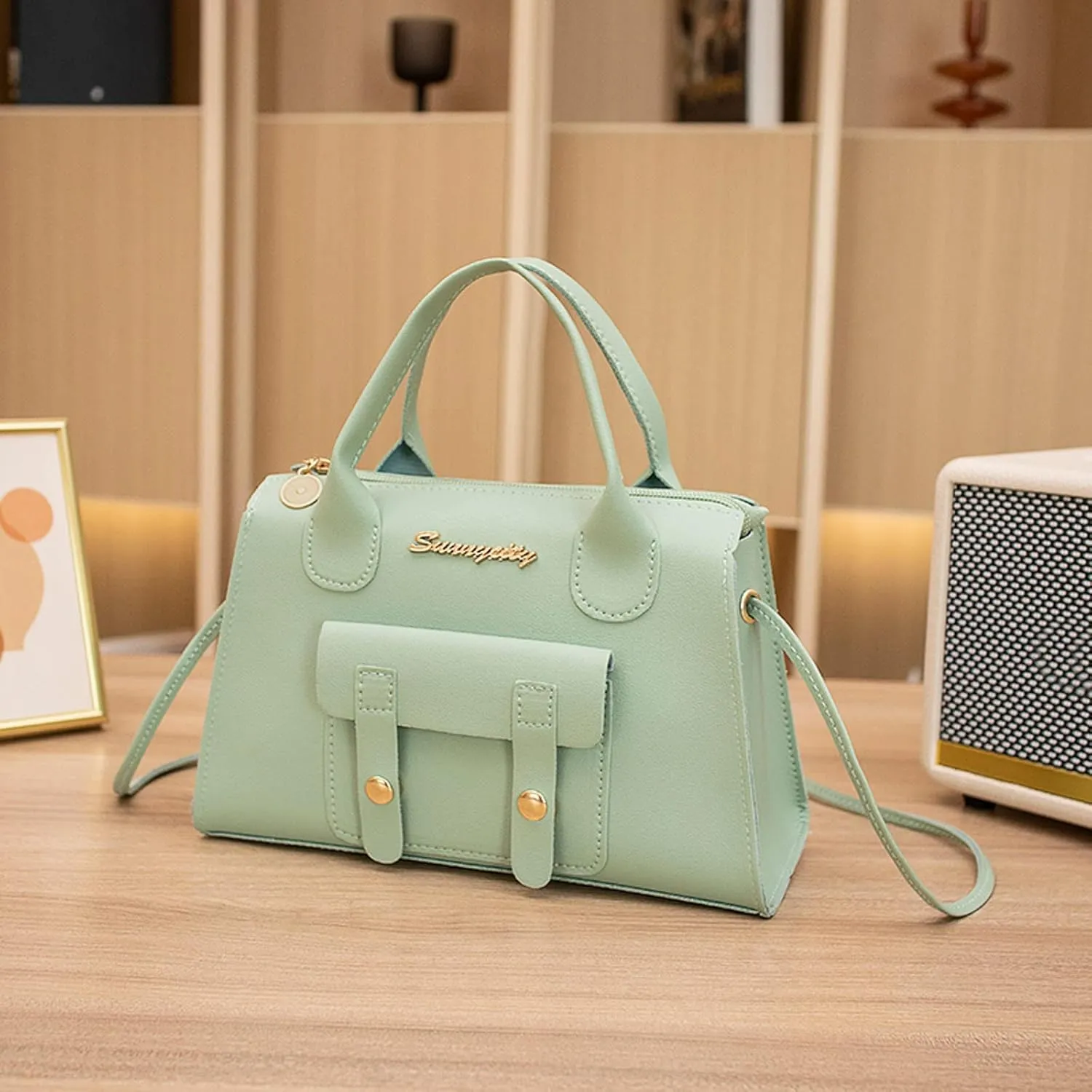 Purses for Women Fashion Pattern Solid Simple Handbag Shoulder Bag Purpose High Capacity Zipper Bag