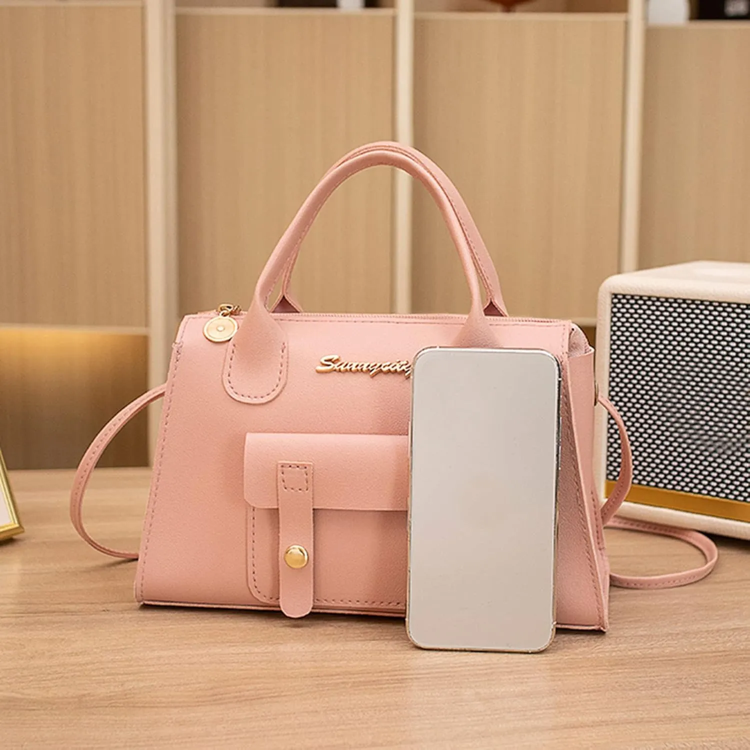 Purses for Women Fashion Pattern Solid Simple Handbag Shoulder Bag Purpose High Capacity Zipper Bag