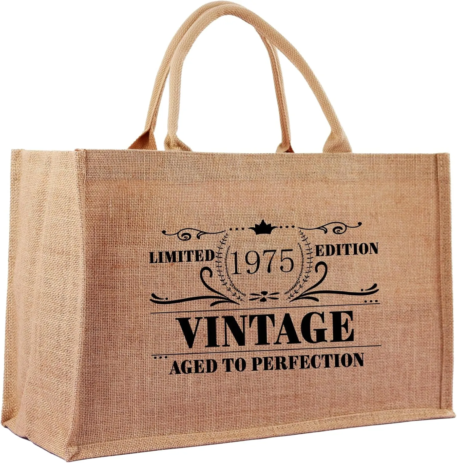 Qlvexkah 1935 1945 1955 1965 1975 1985 1995 Birthday Gifts for Women, Jute Tote Bags for Teacher, Women, Mom