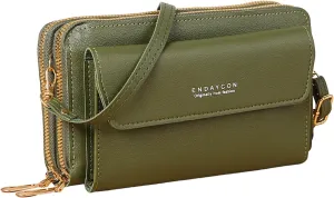 Quilted Crossbody Purses for Women Stadium Crossbody Messenger Bags for Concerts Sporting Events Gifts for Mom(Green)