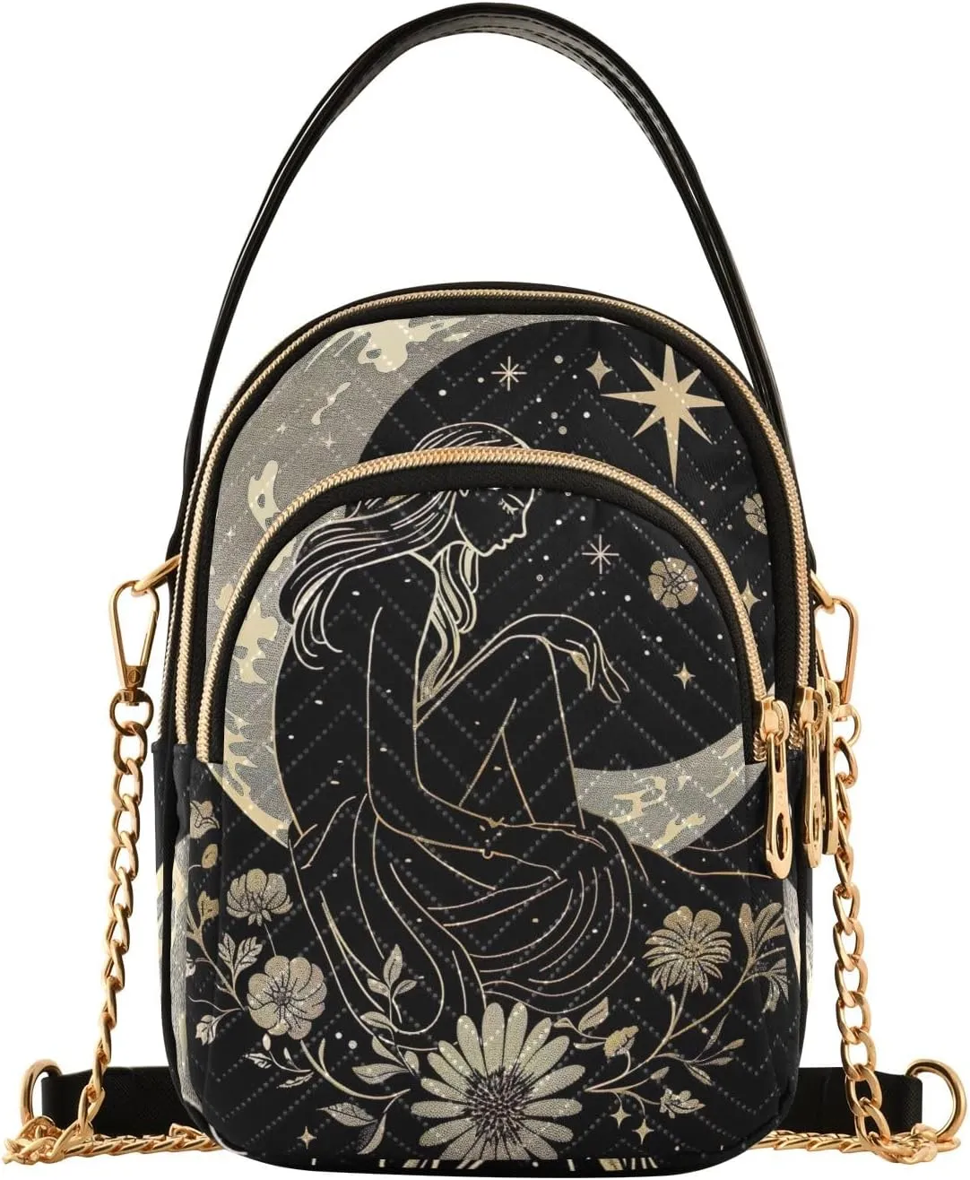 Quilted Purse Cell Phone Crossbody Case