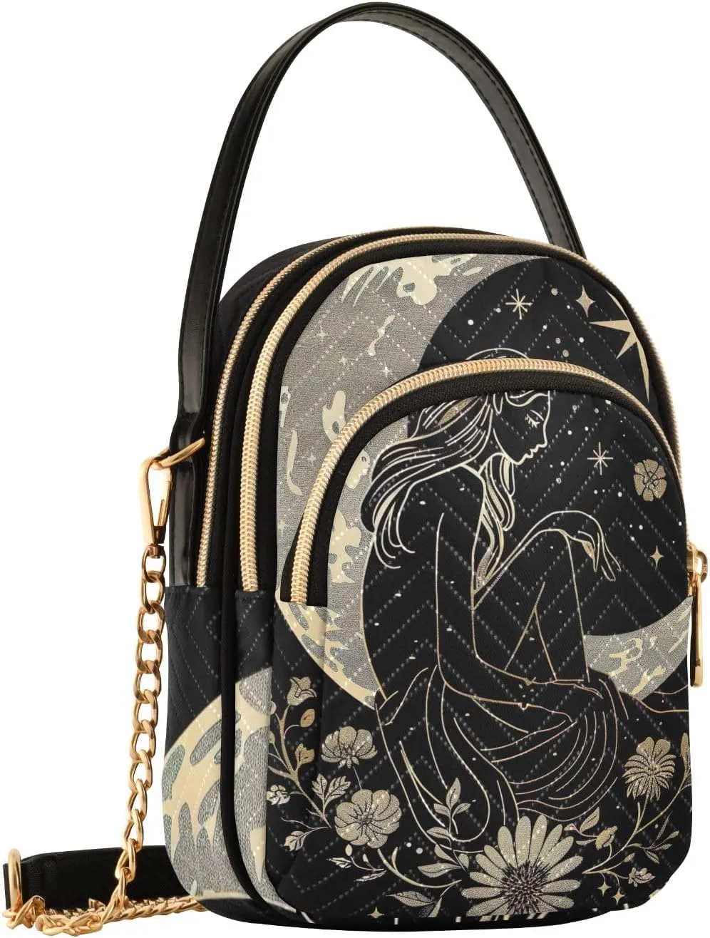 Quilted Purse Cell Phone Crossbody Case