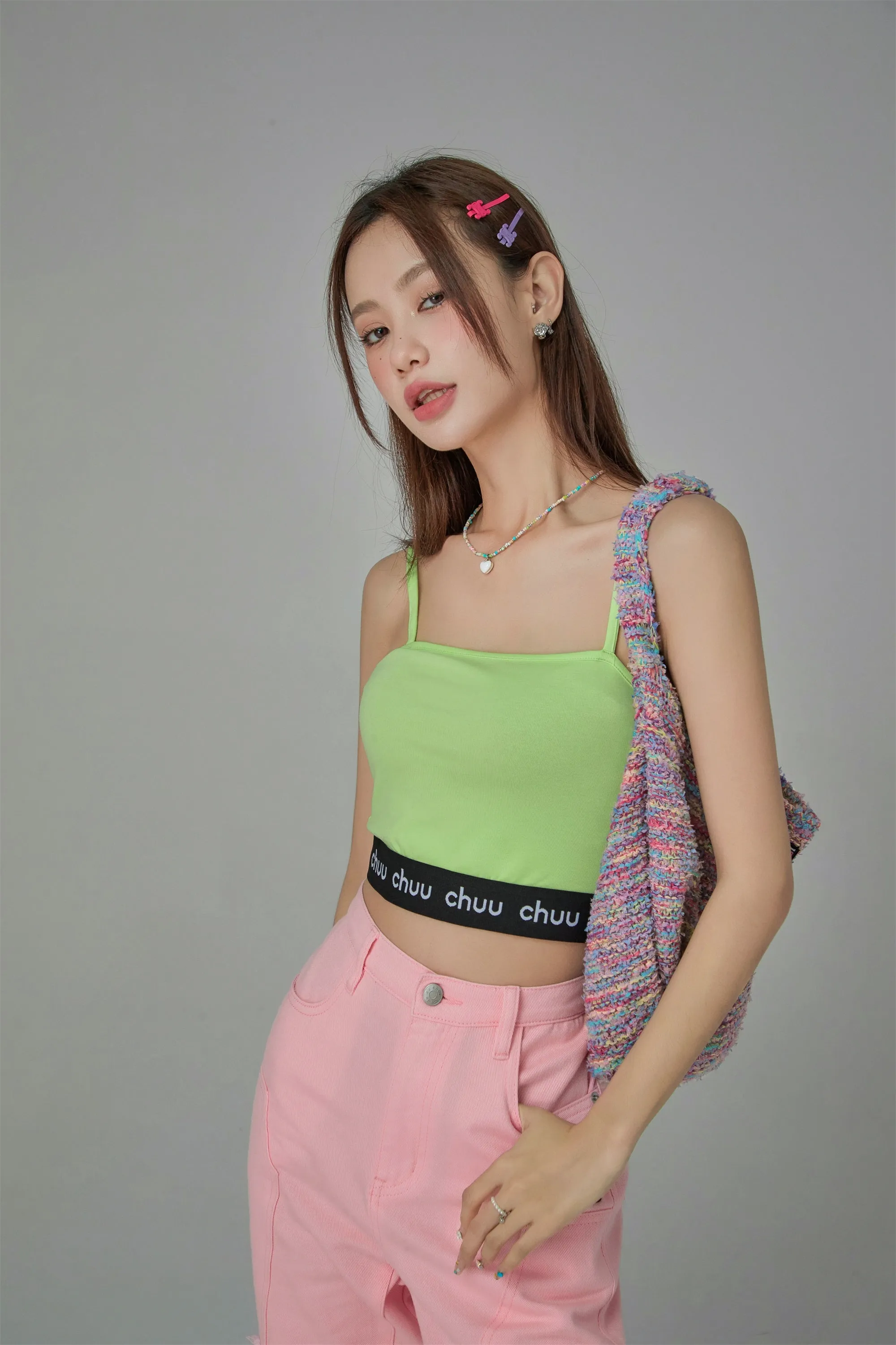 Rainbow Knit Shoulder Bag