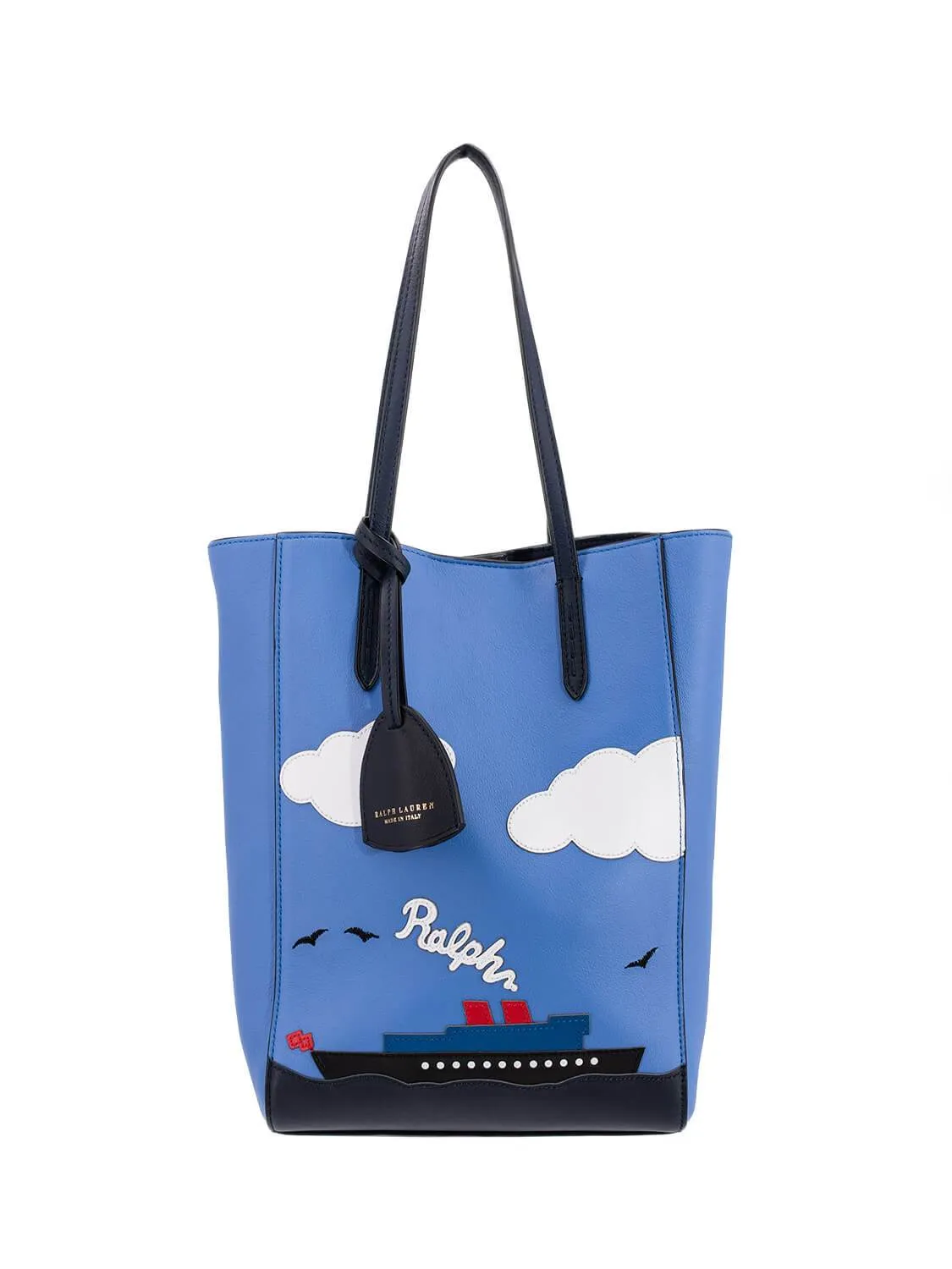 Ralph Lauren leather Small Bucket Bag Blue