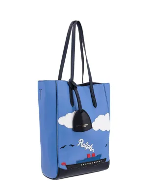 Ralph Lauren leather Small Bucket Bag Blue