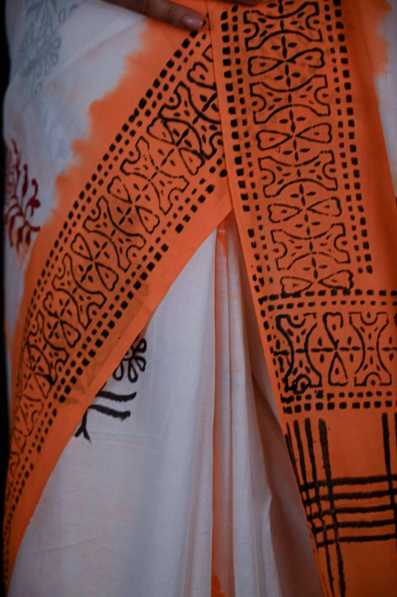 Ready To Wear soft mul mul White Printed one minute ready made saree
