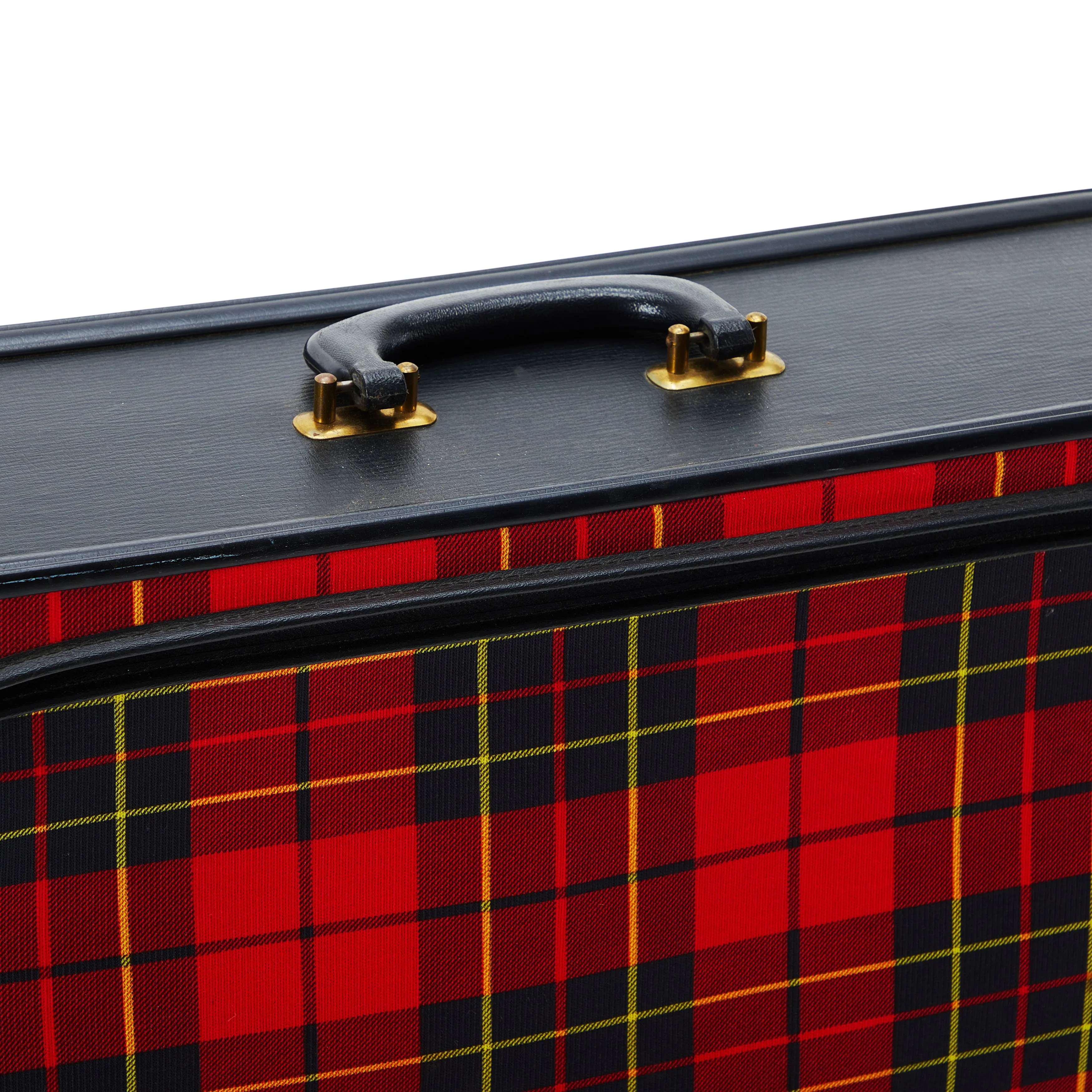 Red Fleetwood Plaid Suitcase