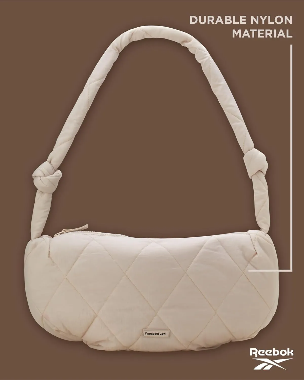 Reebok Womens Crossbody Bag - Oversized Quilted Puffer Tote Bag for Women, Large Shoulder Purse for Gym Travel & Everyday Use
