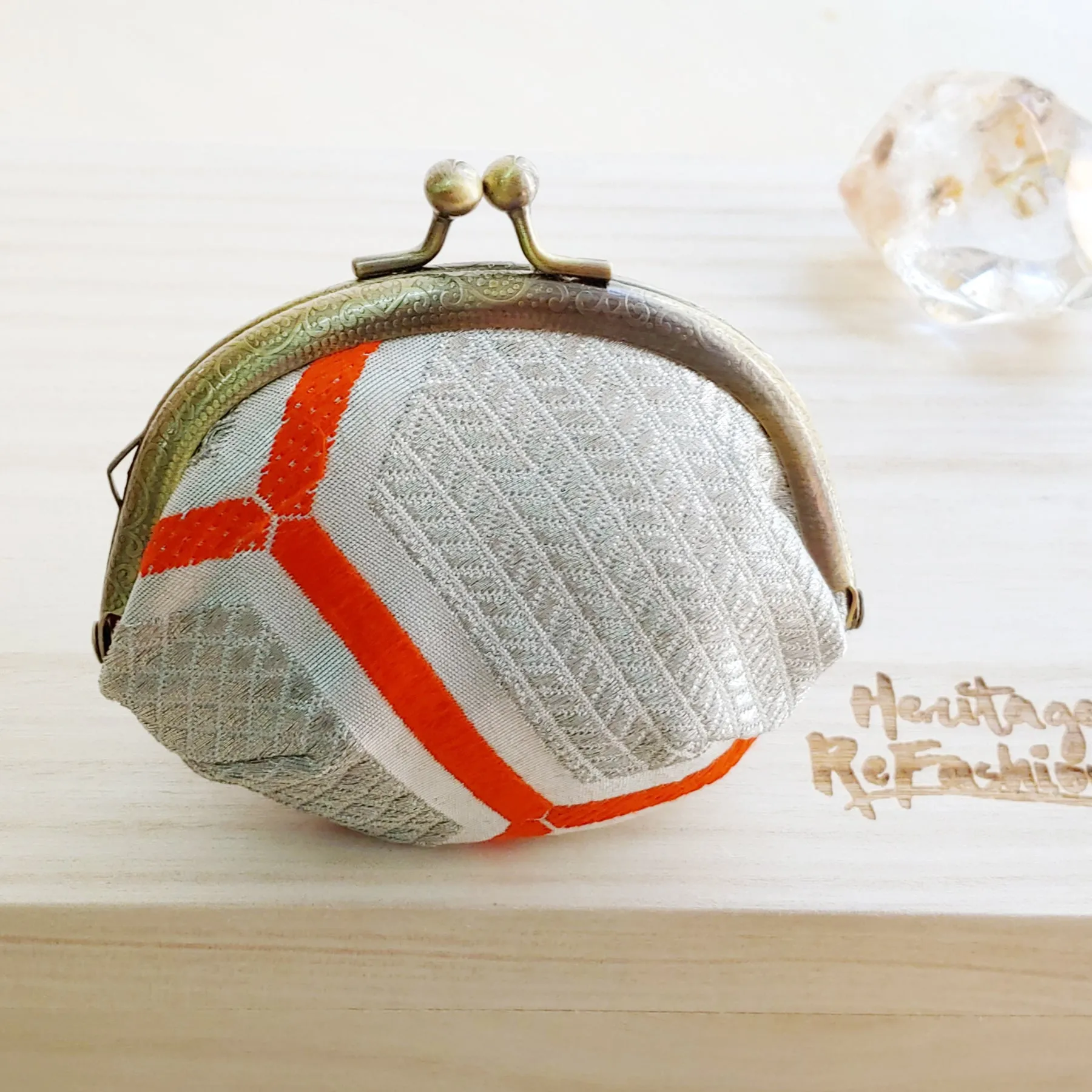Refashioned Kimono Coin Purse | Kikko Hexagon