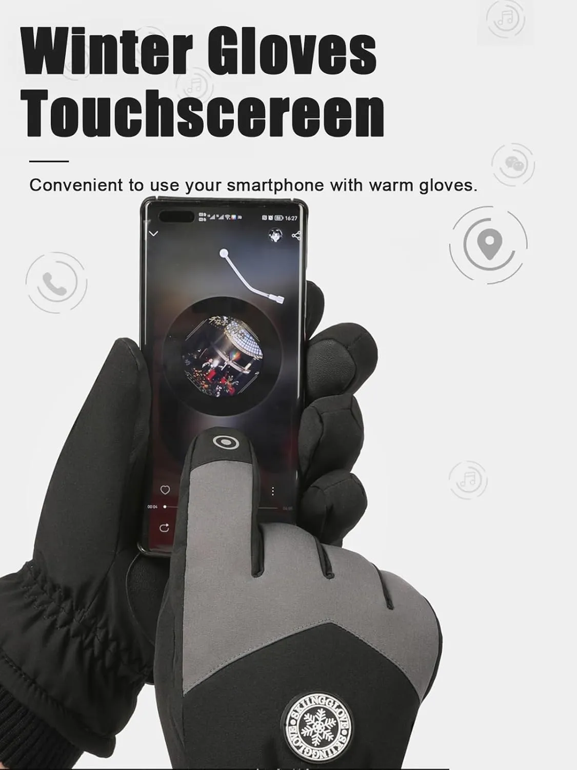 RIGWARL Warm Water Resistant Windproof Thermal Women Gloves