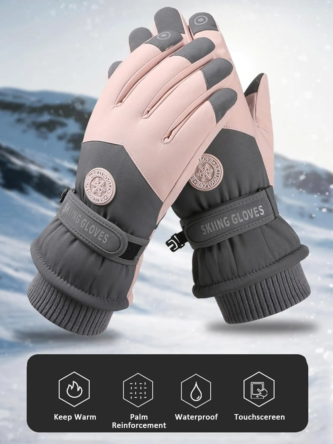 RIGWARL Warm Water Resistant Windproof Thermal Women Gloves