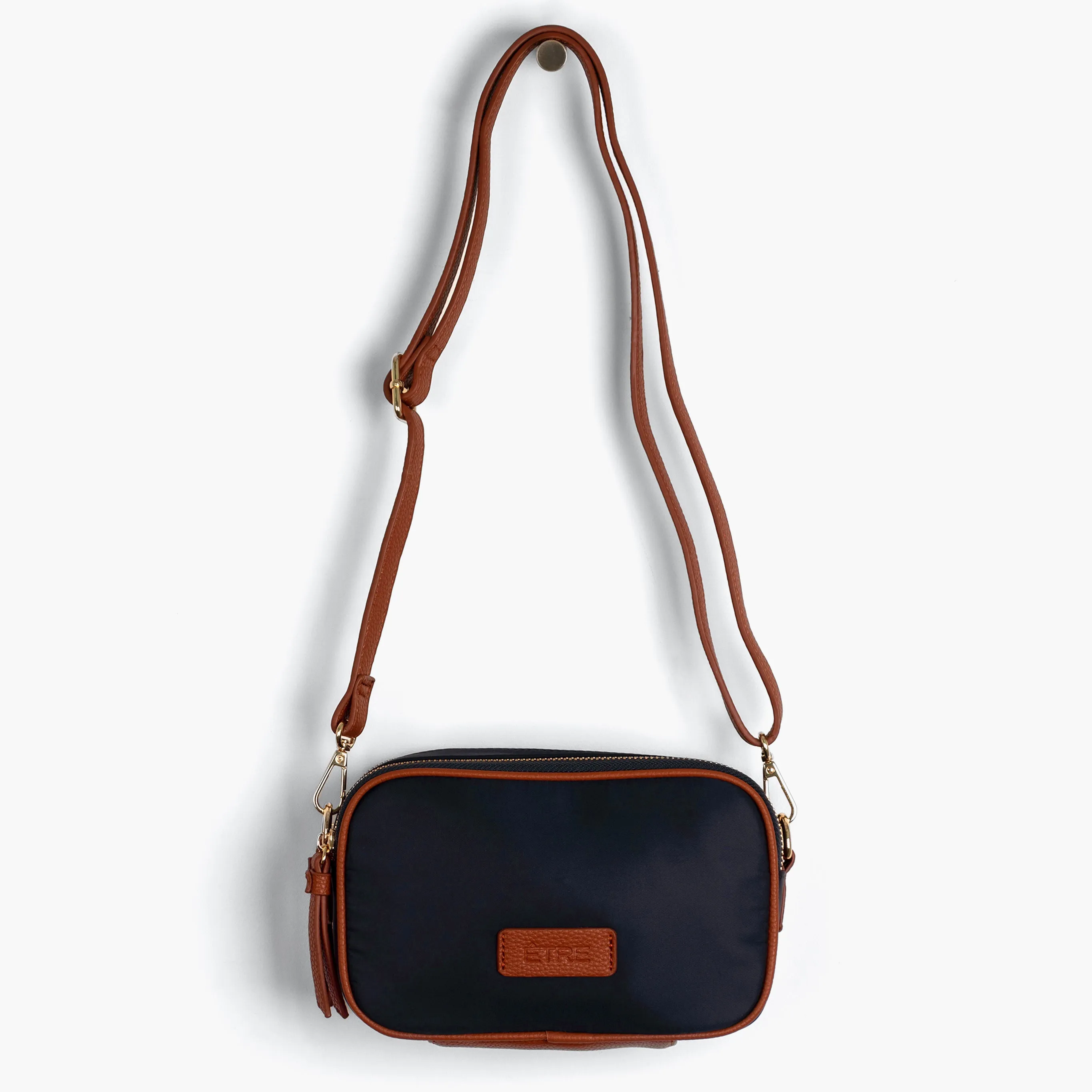 Ripley Crossbody Bag - Navy Blue, Nylon/PU