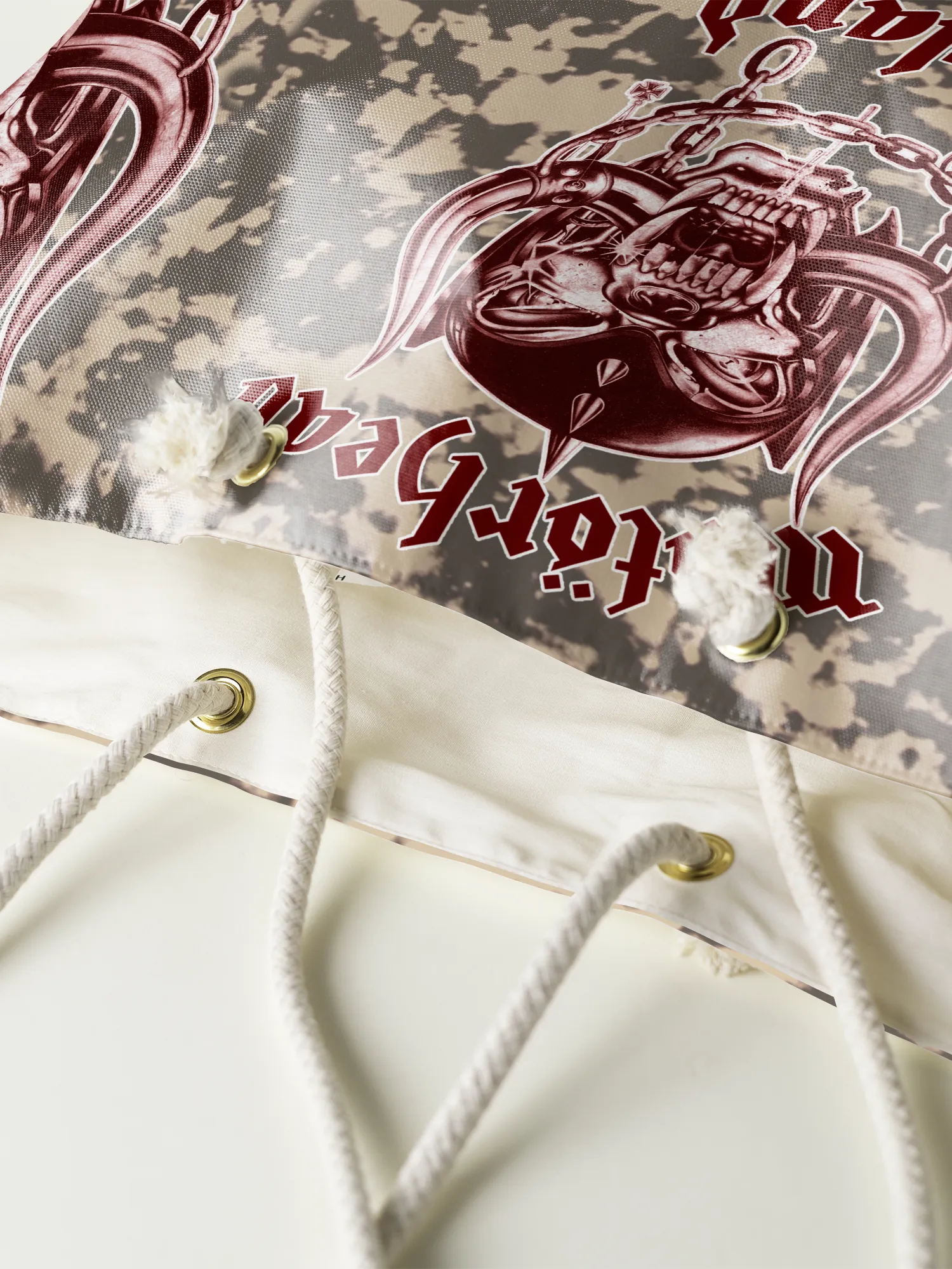 Rocksax Motorhead Rope Handled Beach Bag - Camo Green