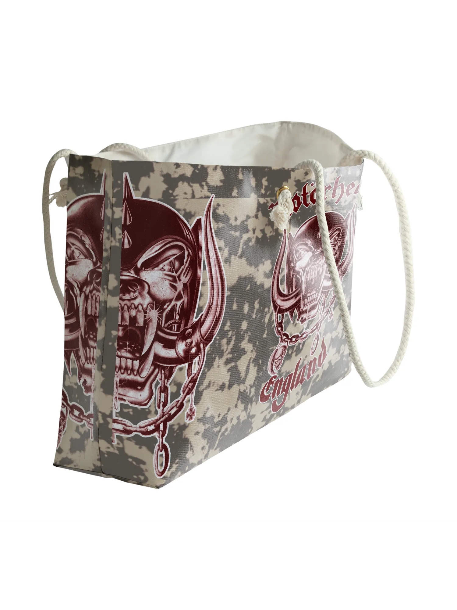 Rocksax Motorhead Rope Handled Beach Bag - Camo Green
