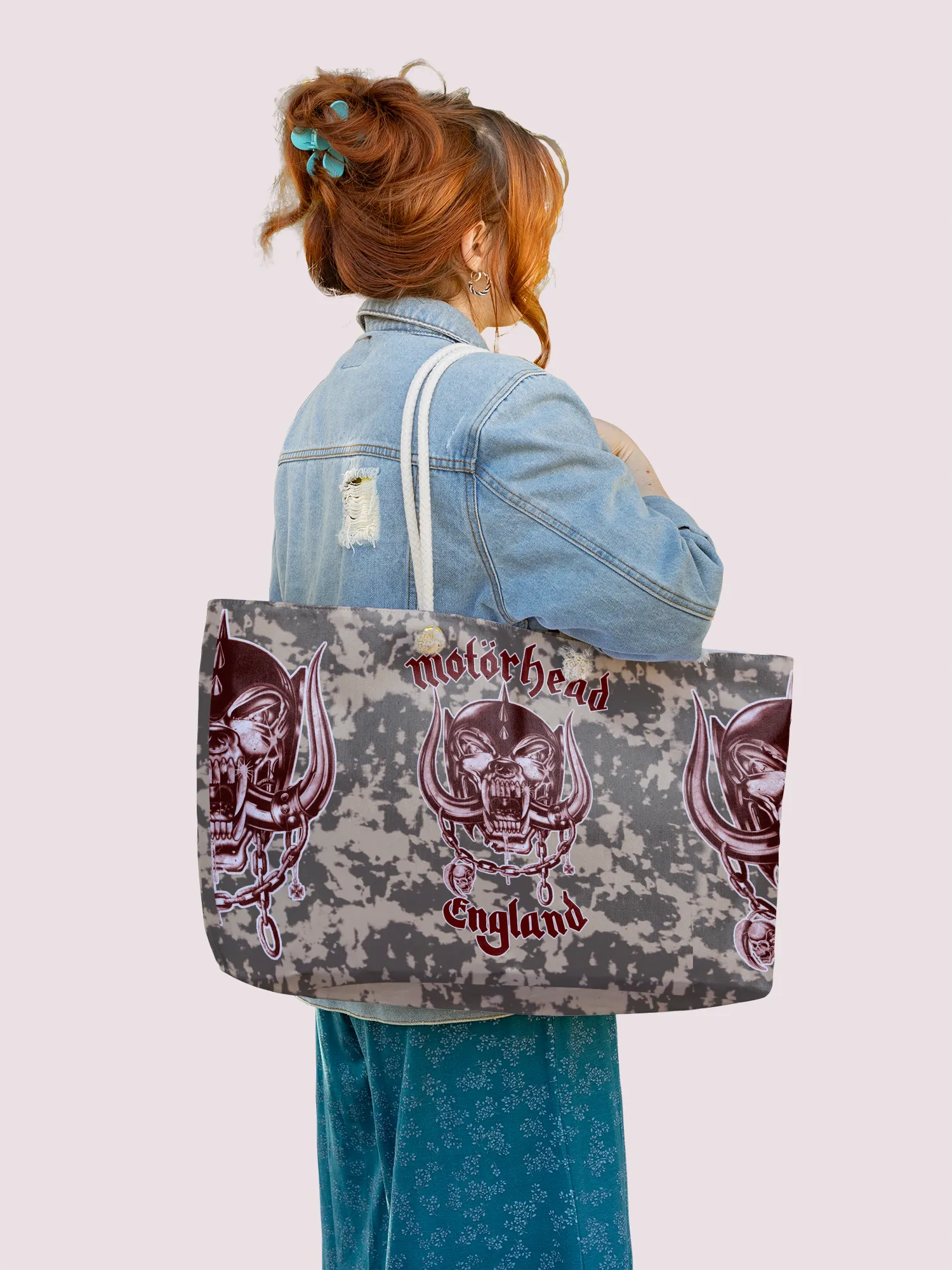 Rocksax Motorhead Rope Handled Beach Bag - Camo Green