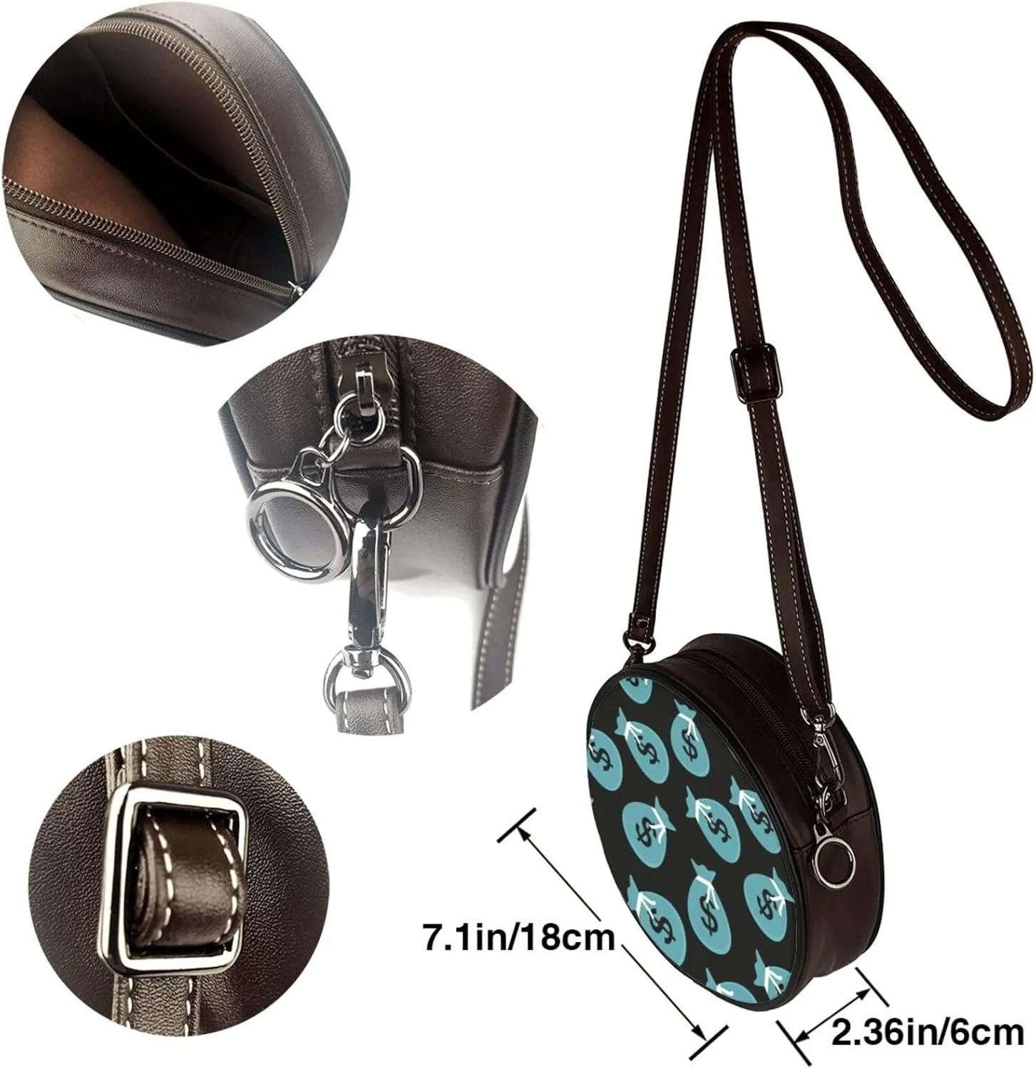 Round Crossbody Bags for Women, Small Purse and Crossbody Handbags Purse Satchel