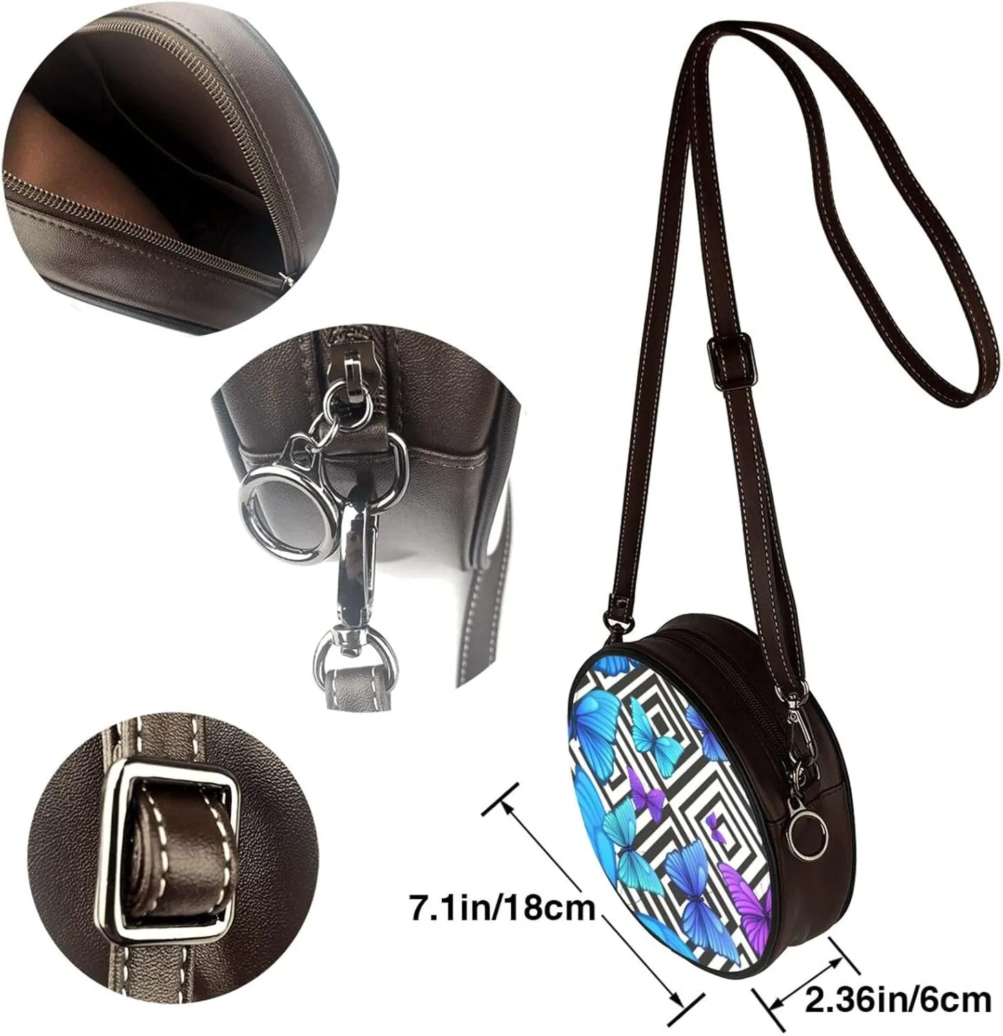 Round Crossbody Bags for Women, Small Purse and Crossbody Handbags Purse Satchel