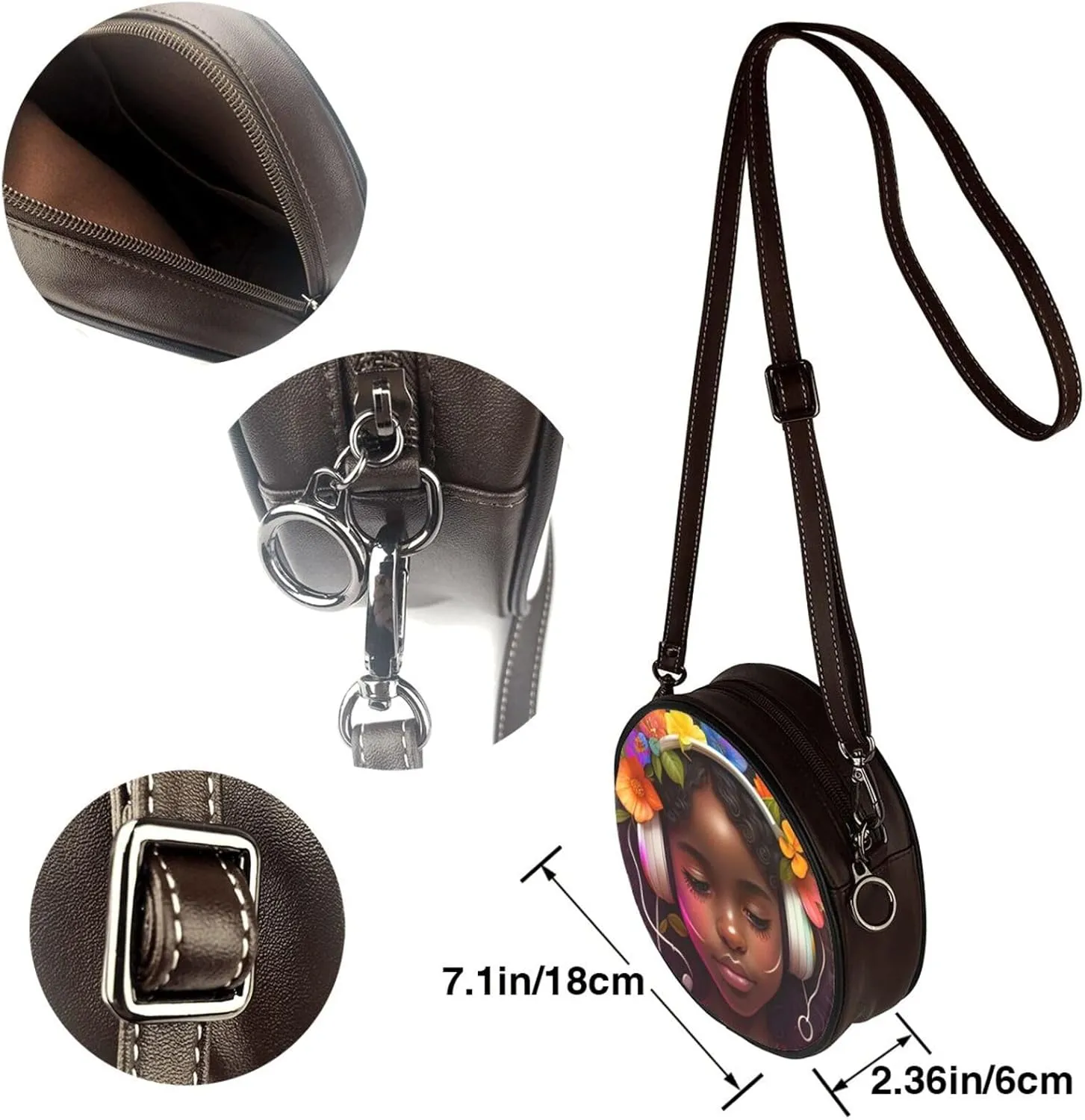 Round Crossbody Bags for Women, Small Purse and Crossbody Handbags Purse Satchel