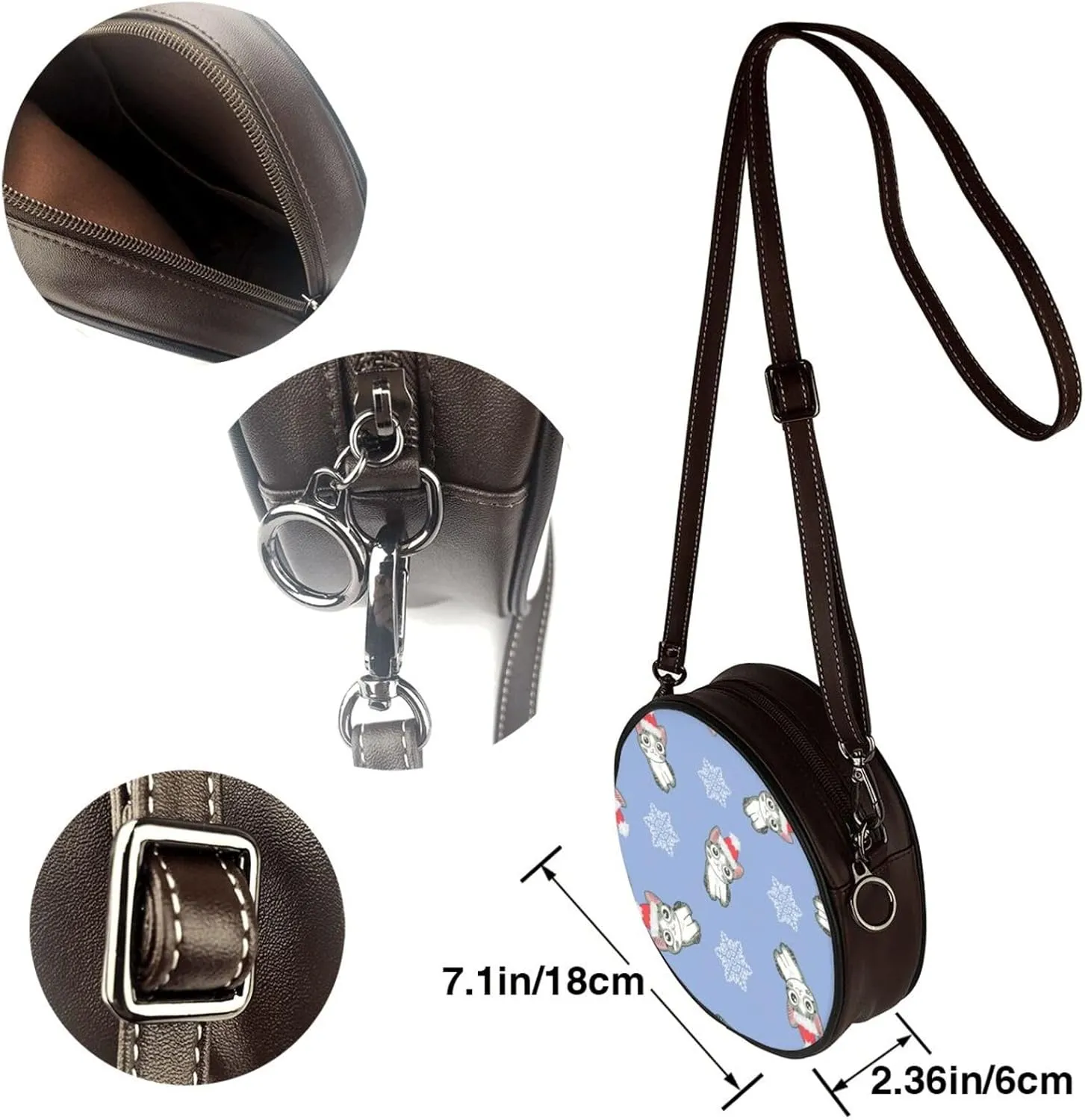Round Crossbody Bags for Women, Small Purse and Crossbody Handbags Purse Satchel