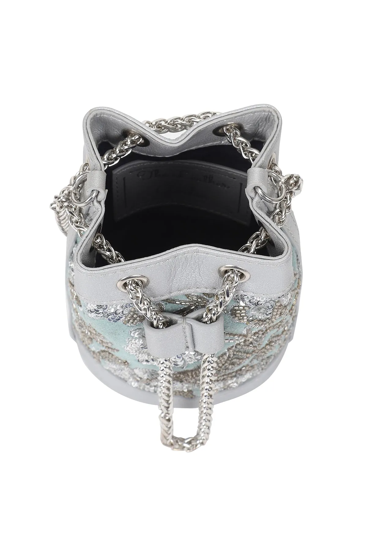 Sage Leather Mini Bucket Bag