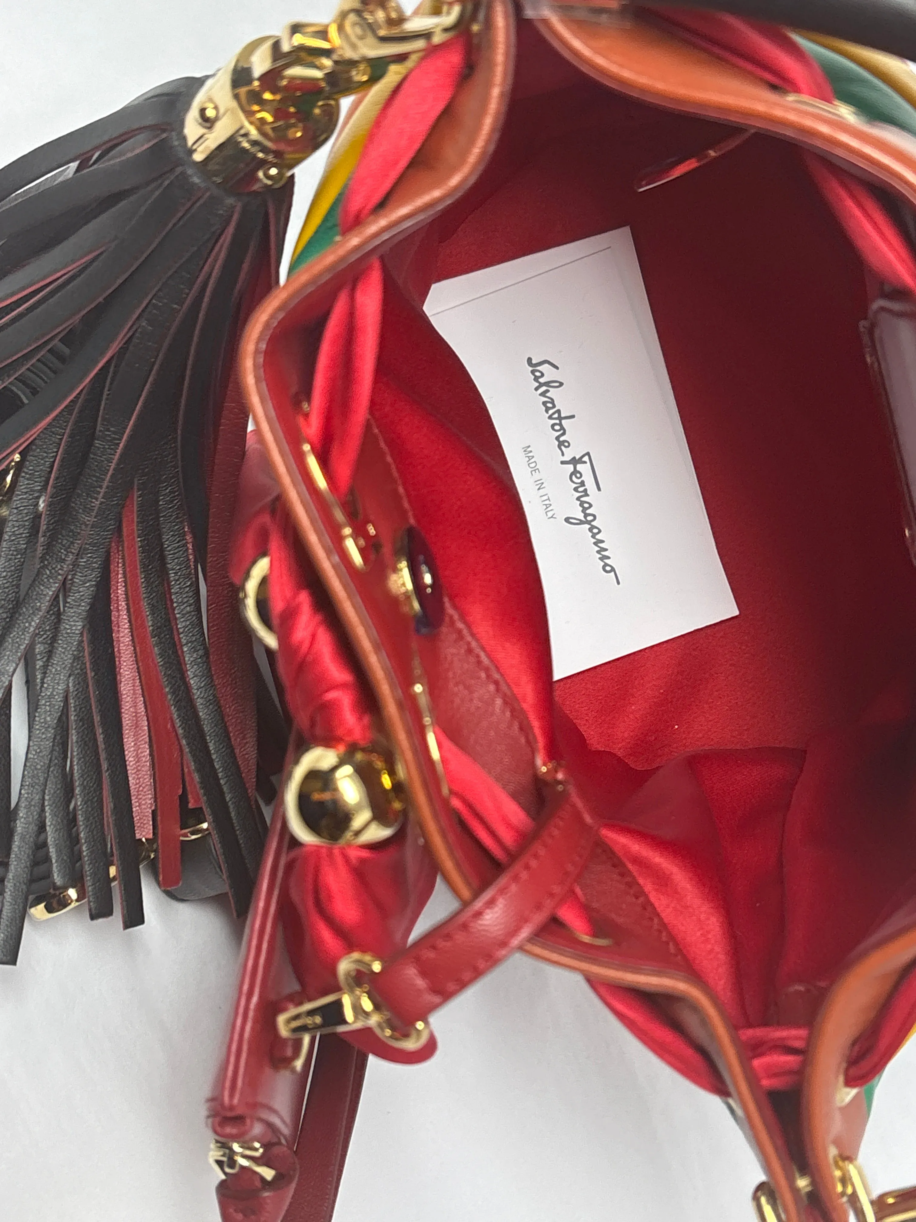 Salvatore Ferragamo muti color bucket bag