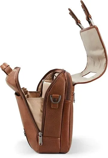 SAMSONITE CLASSIC LEATHER FLAPOVER BRIEFCASE