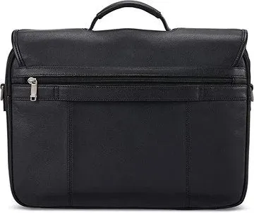 SAMSONITE CLASSIC LEATHER FLAPOVER BRIEFCASE