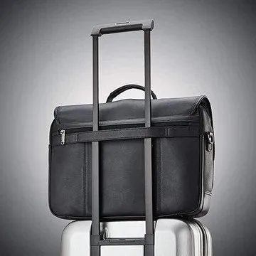 SAMSONITE CLASSIC LEATHER FLAPOVER BRIEFCASE