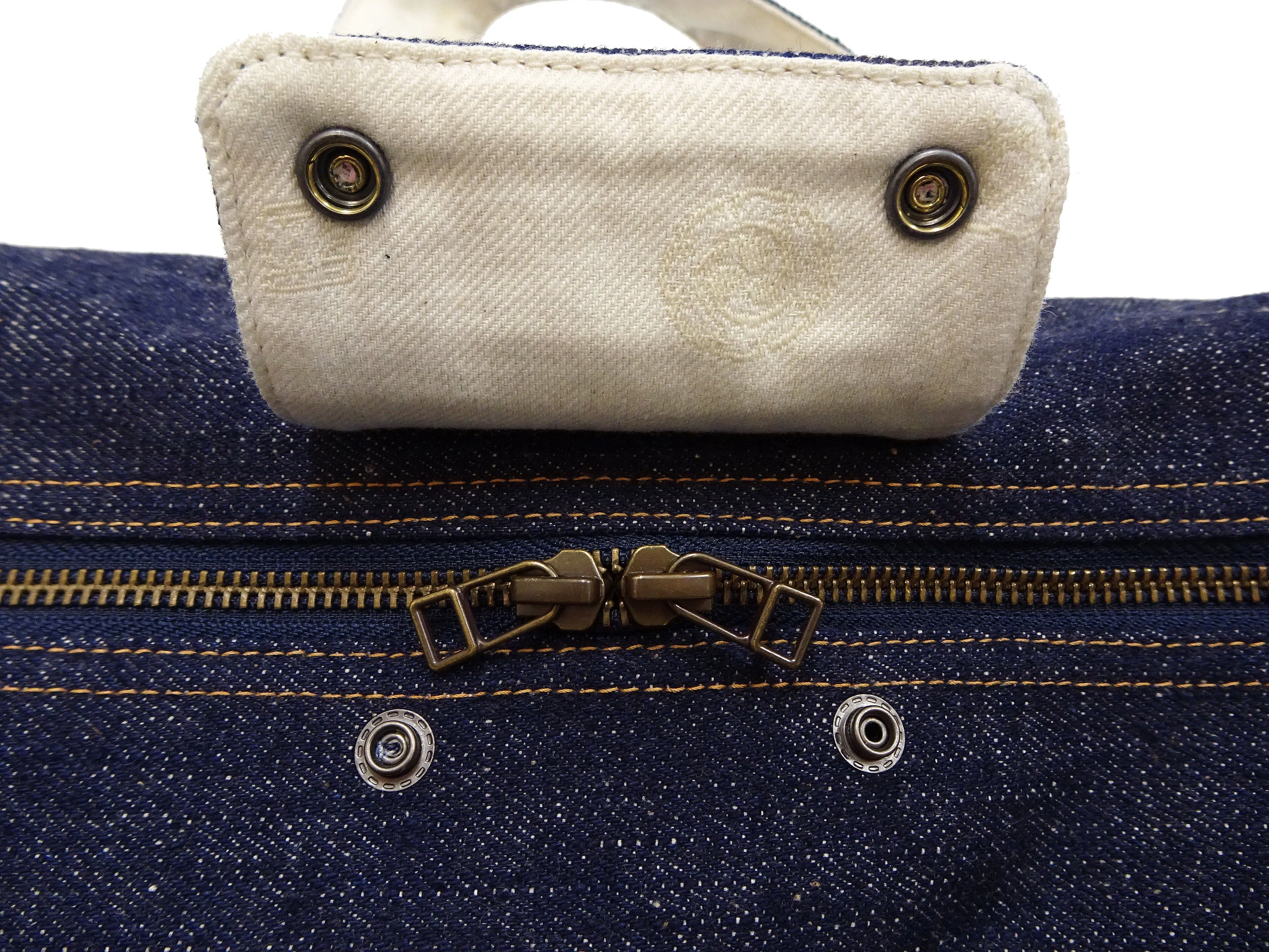 Samurai Jeans Bag Men's Casual Indigo Denim Boston Bag with Detachable Shoulder Strap SJDBB24-AI